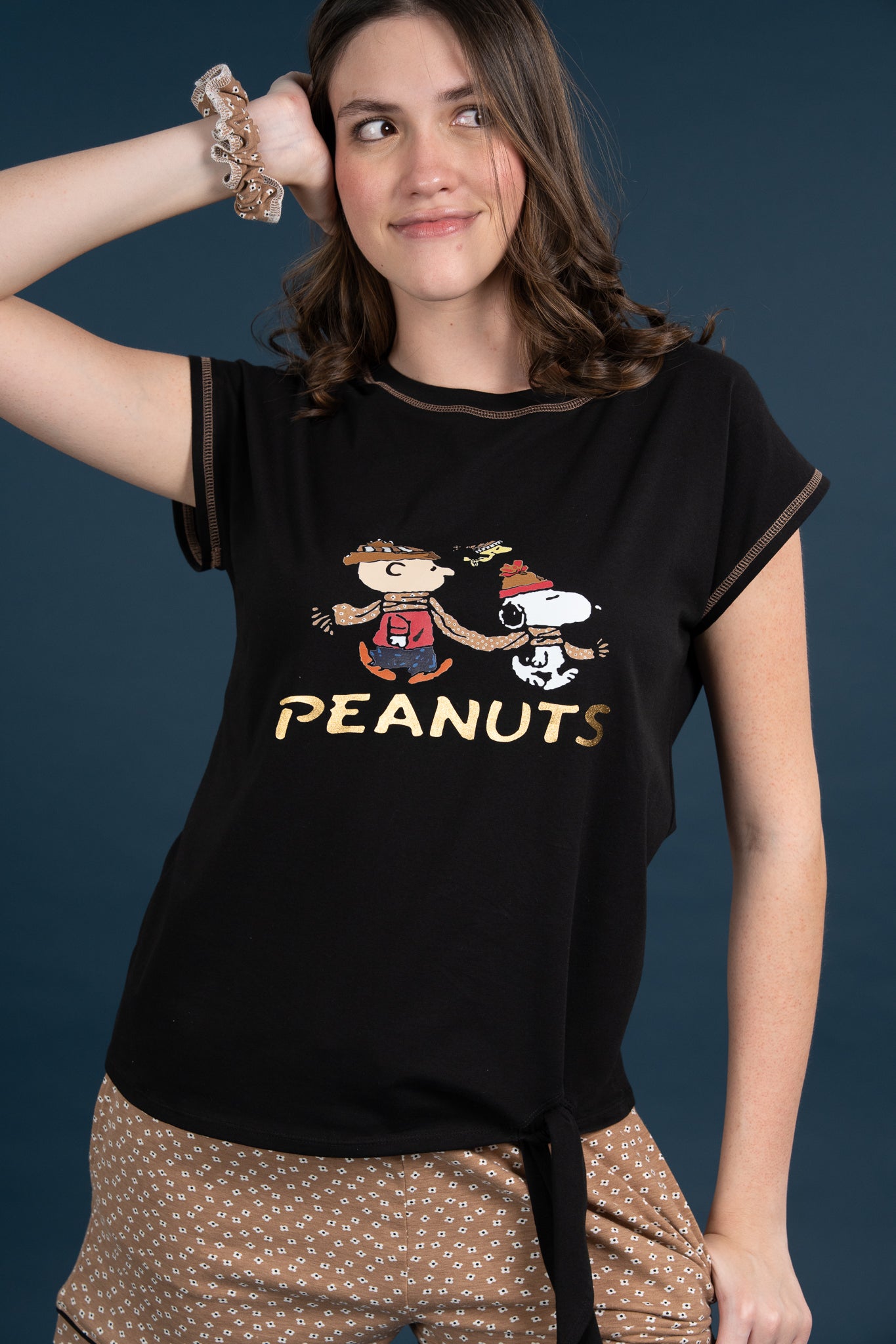 Pijama Clasica Peanuts Snoopy Manga corta y short