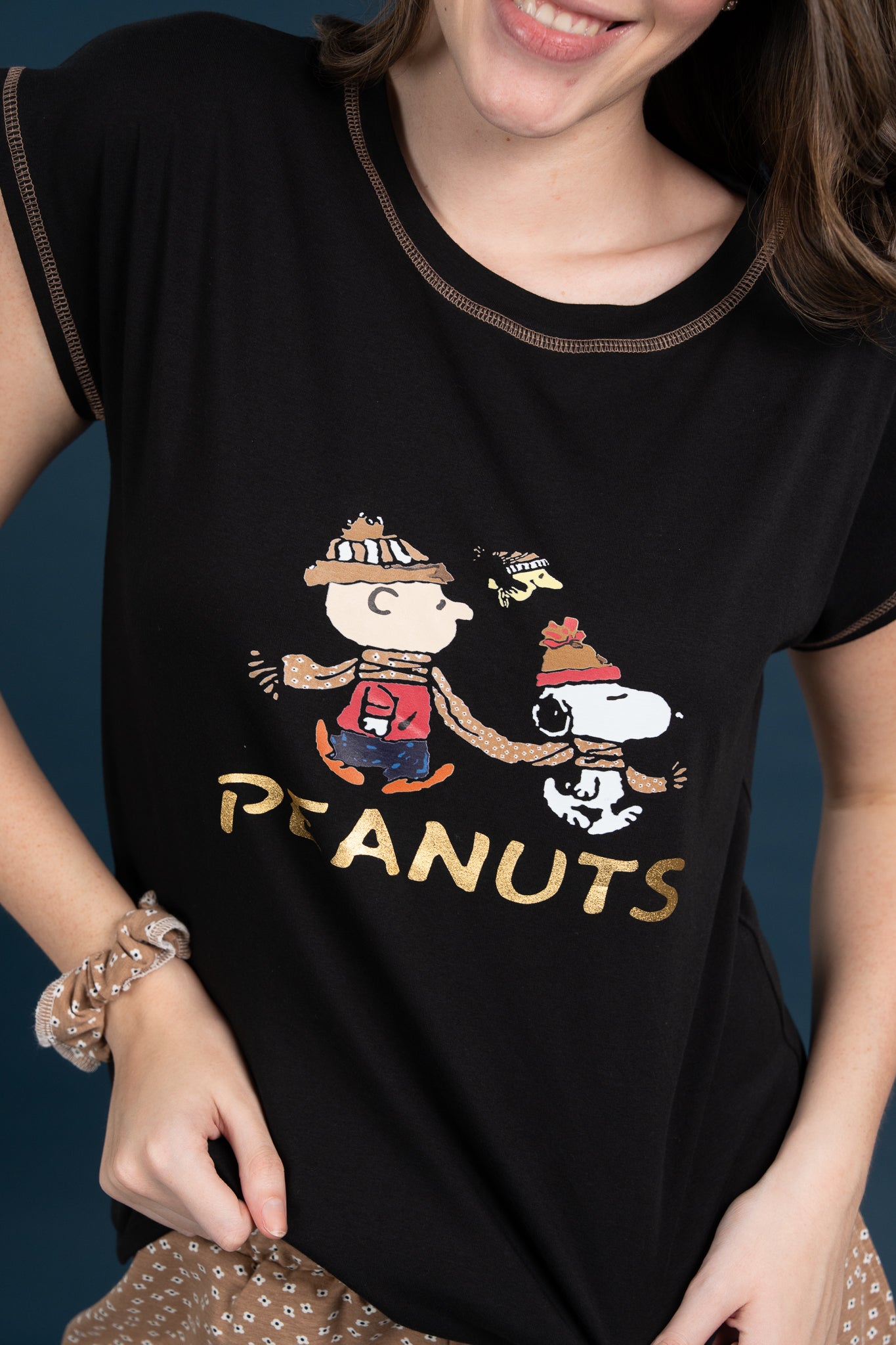 Pijama Clasica Peanuts Snoopy Manga corta y short