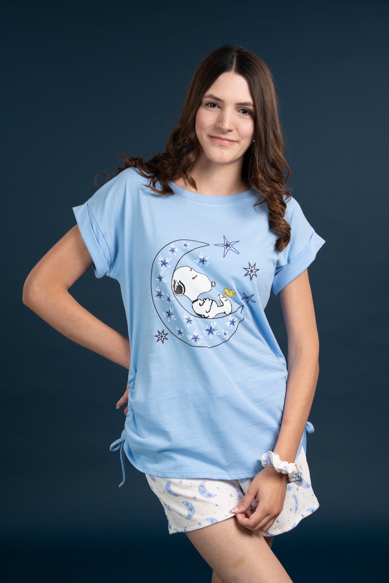 Pijama Clasica Moon Snoopy Manga corta y short
