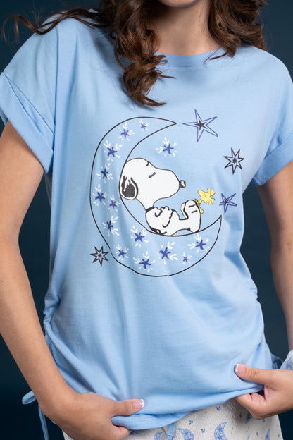 Pijama Clasica Moon Snoopy Manga corta y short