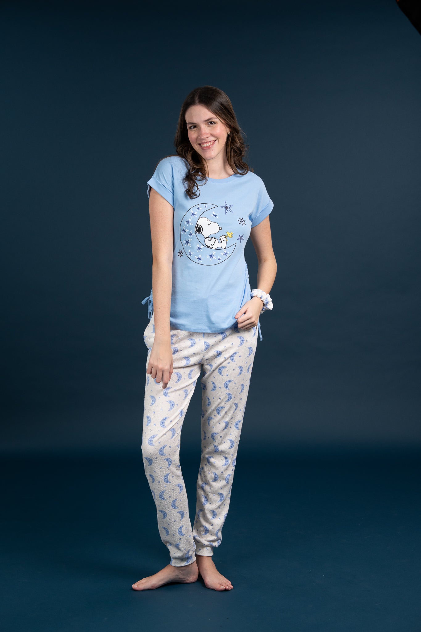Pijama Clasica Moon Snoopy Manga corta y pantalon