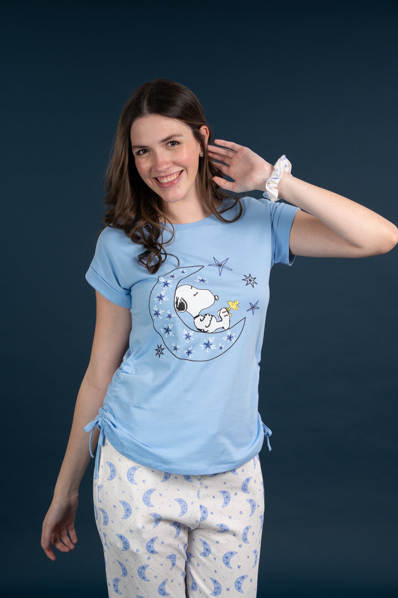Pijama Clasica Moon Snoopy Manga corta y pantalon