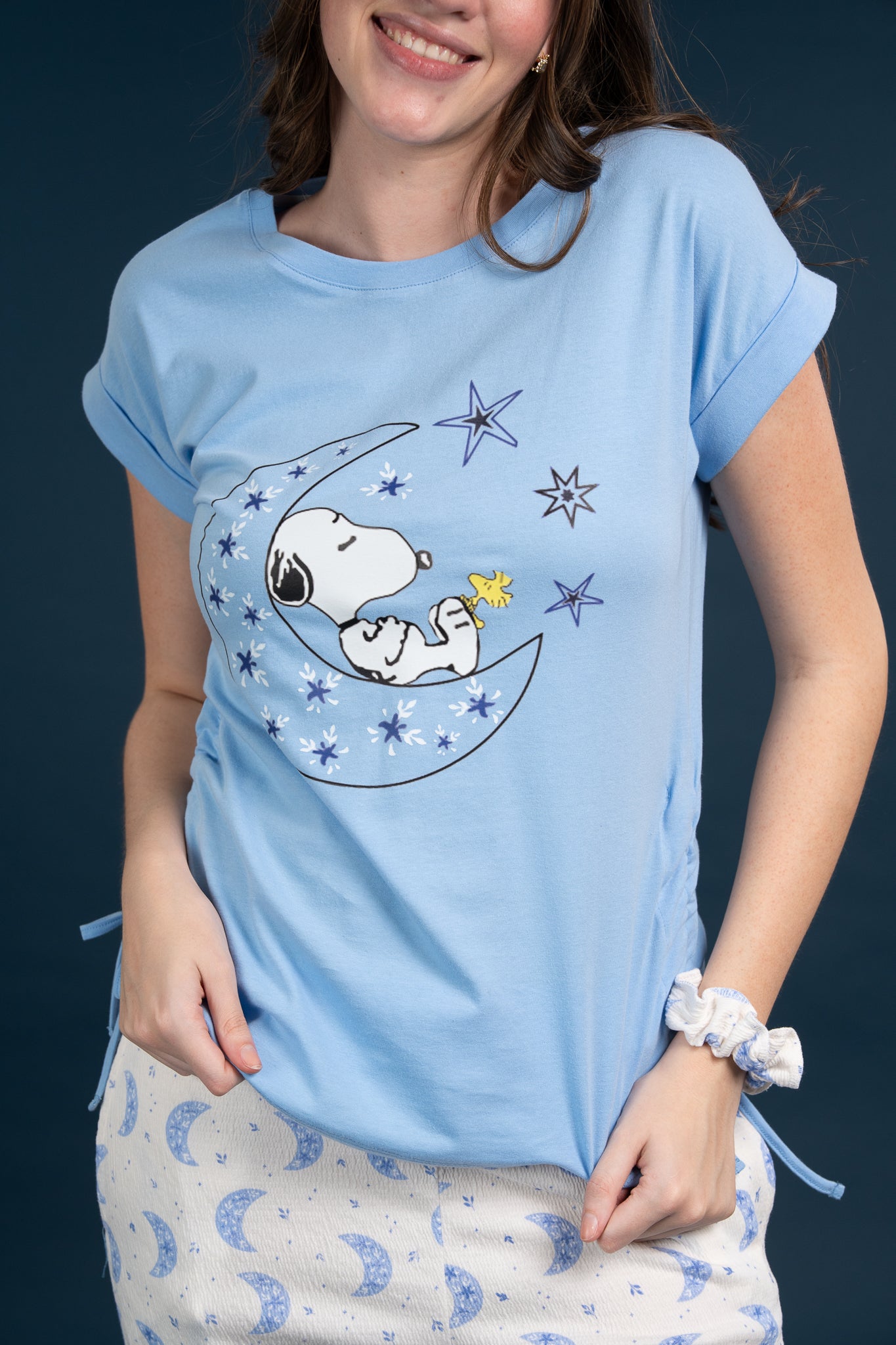 Pijama Clasica Moon Snoopy Manga corta y pantalon