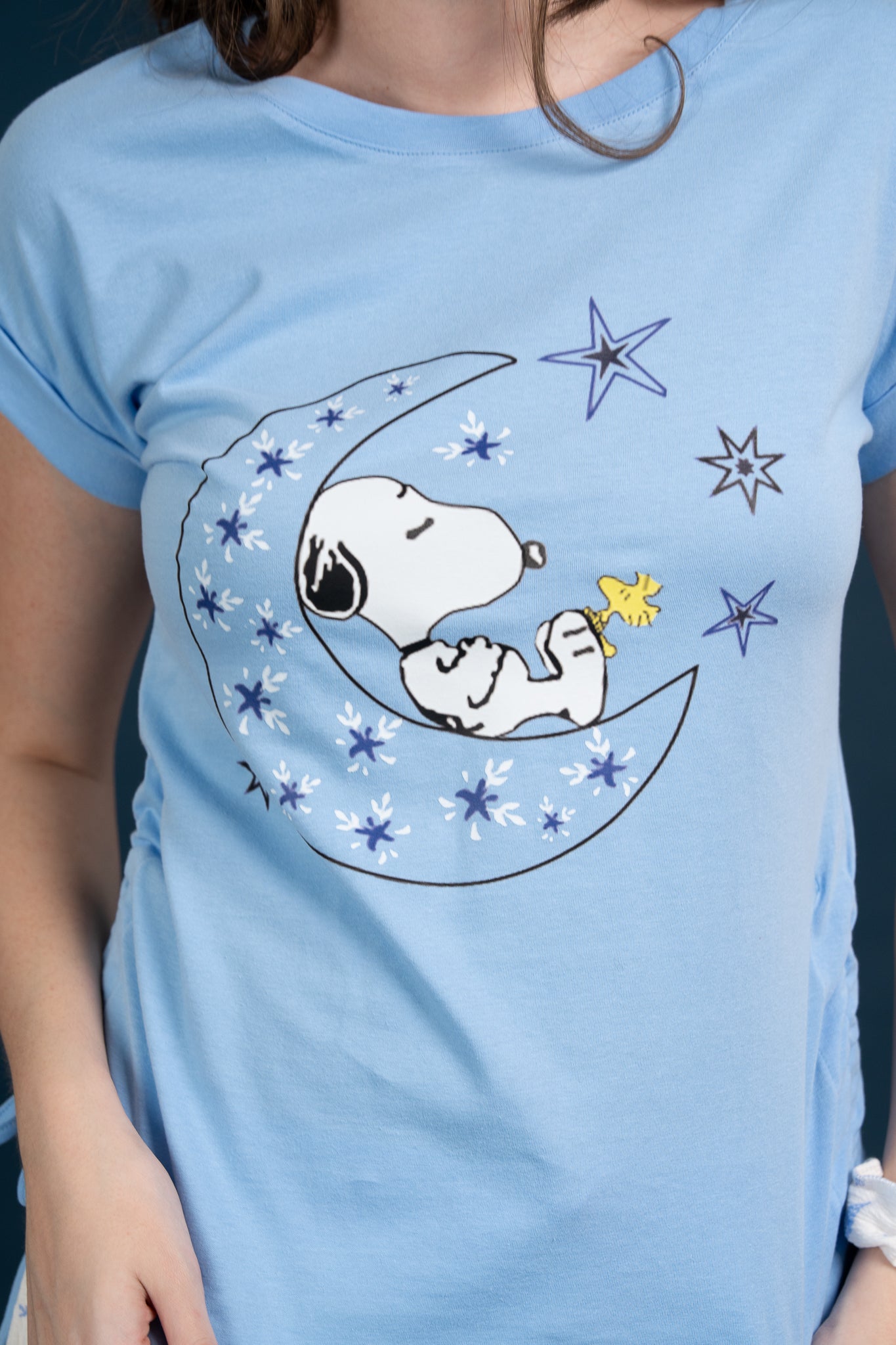 Pijama Clasica Moon Snoopy Manga corta y pantalon