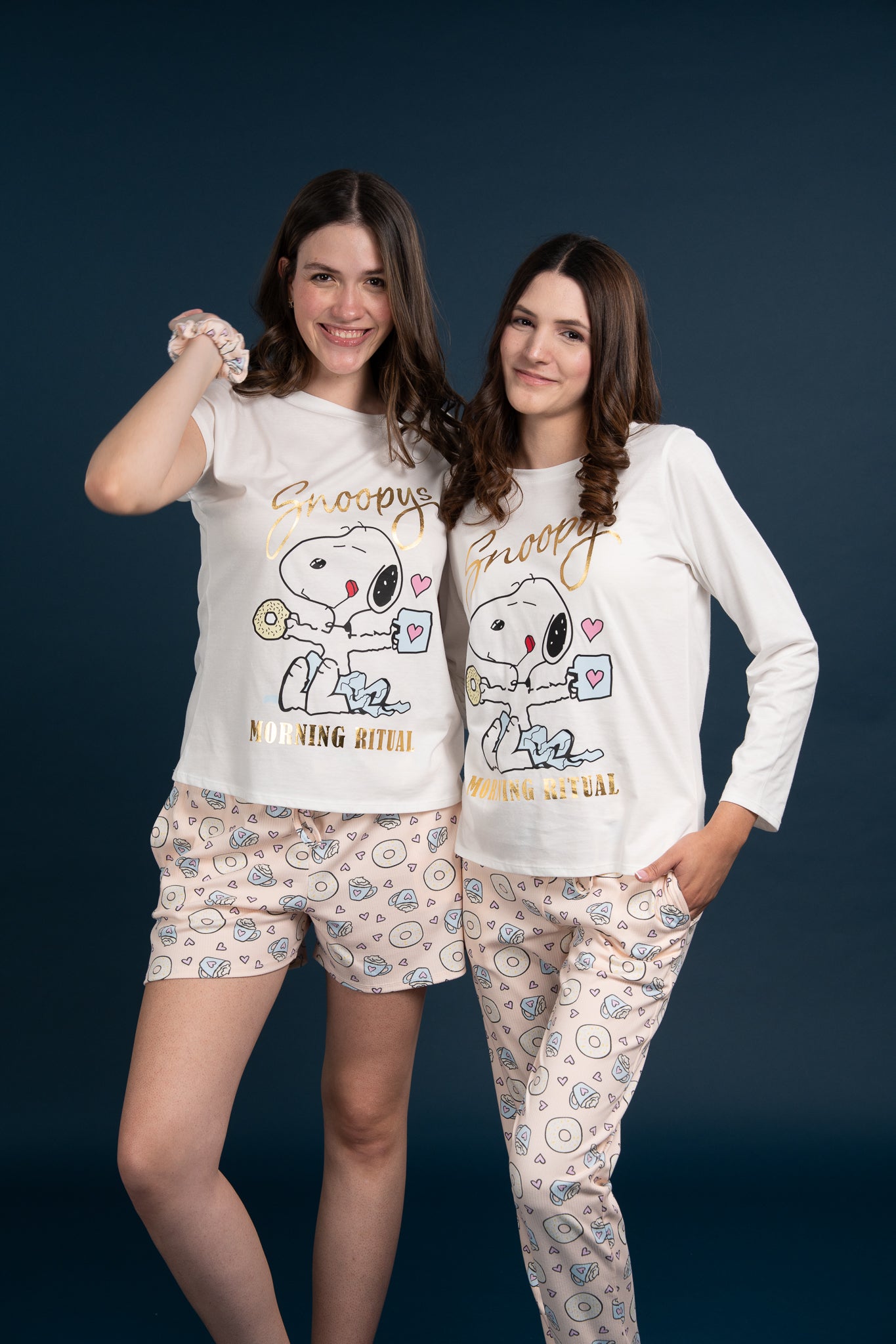 Pijama Clasica Morning Snoopy Manga corta y short