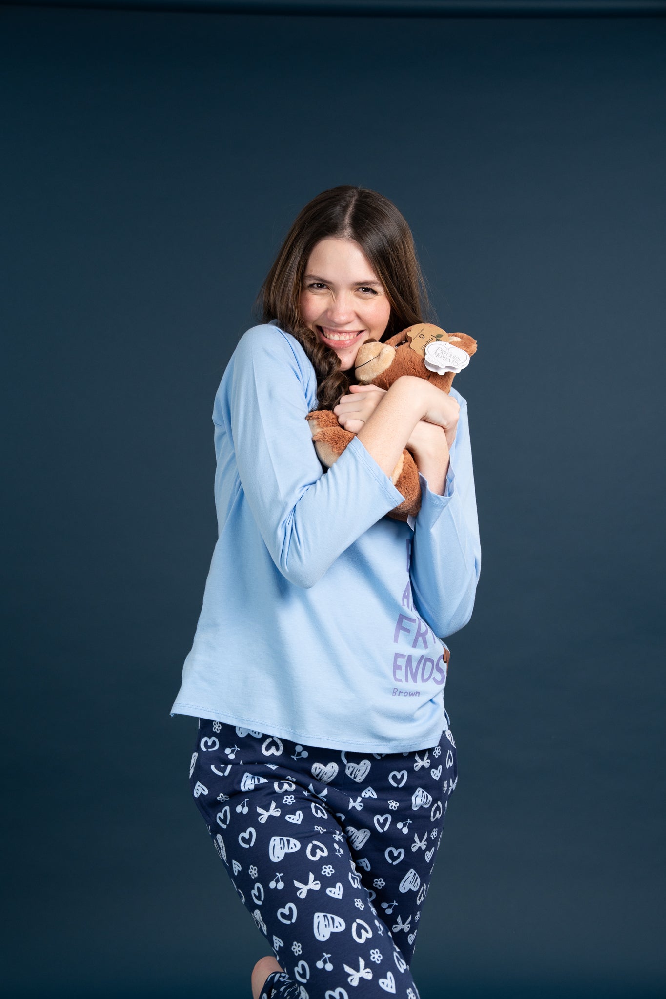 Pijama Clasica Brown Manga larga y pantalon