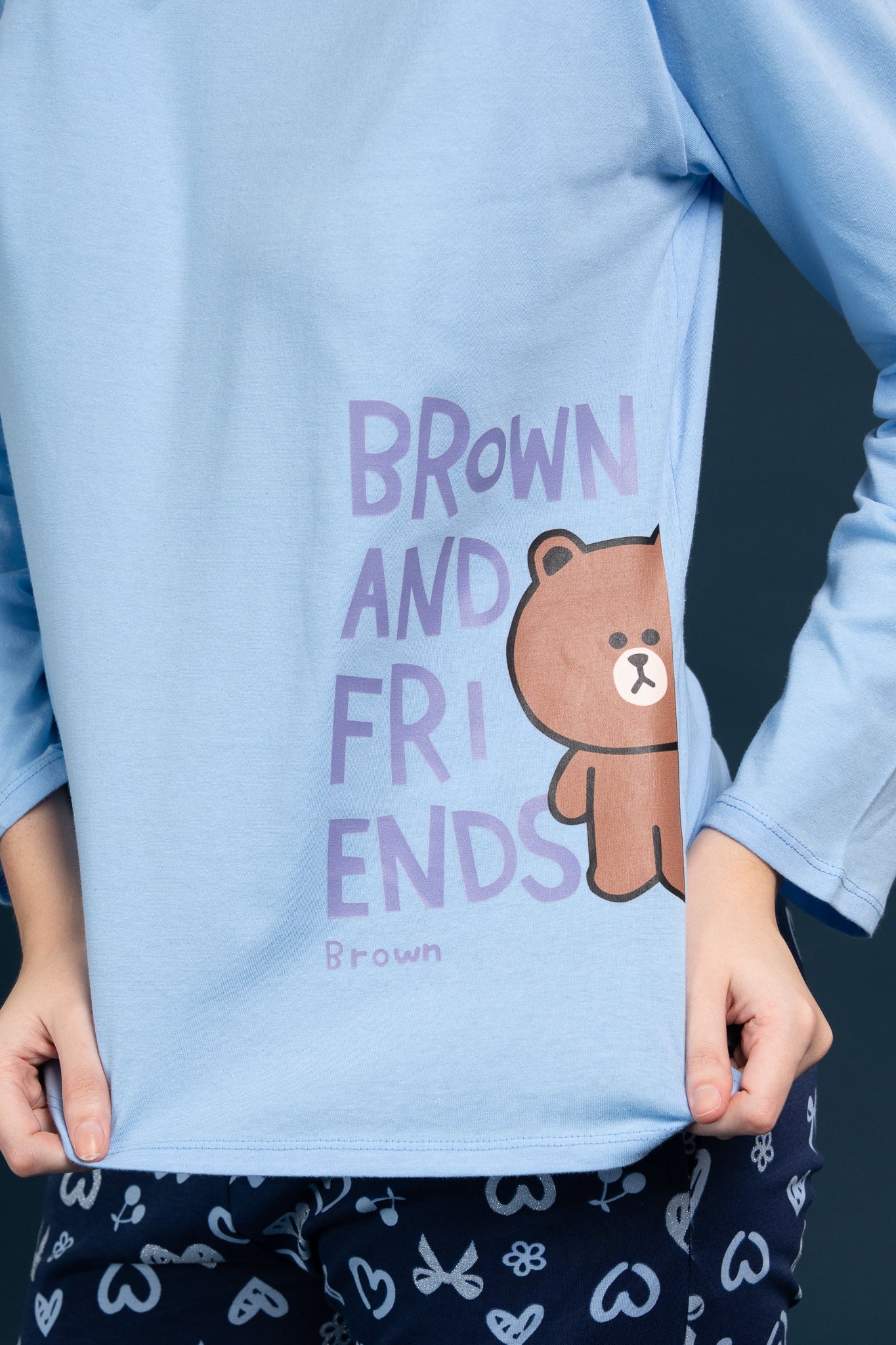 Pijama Clasica Brown Manga larga y pantalon