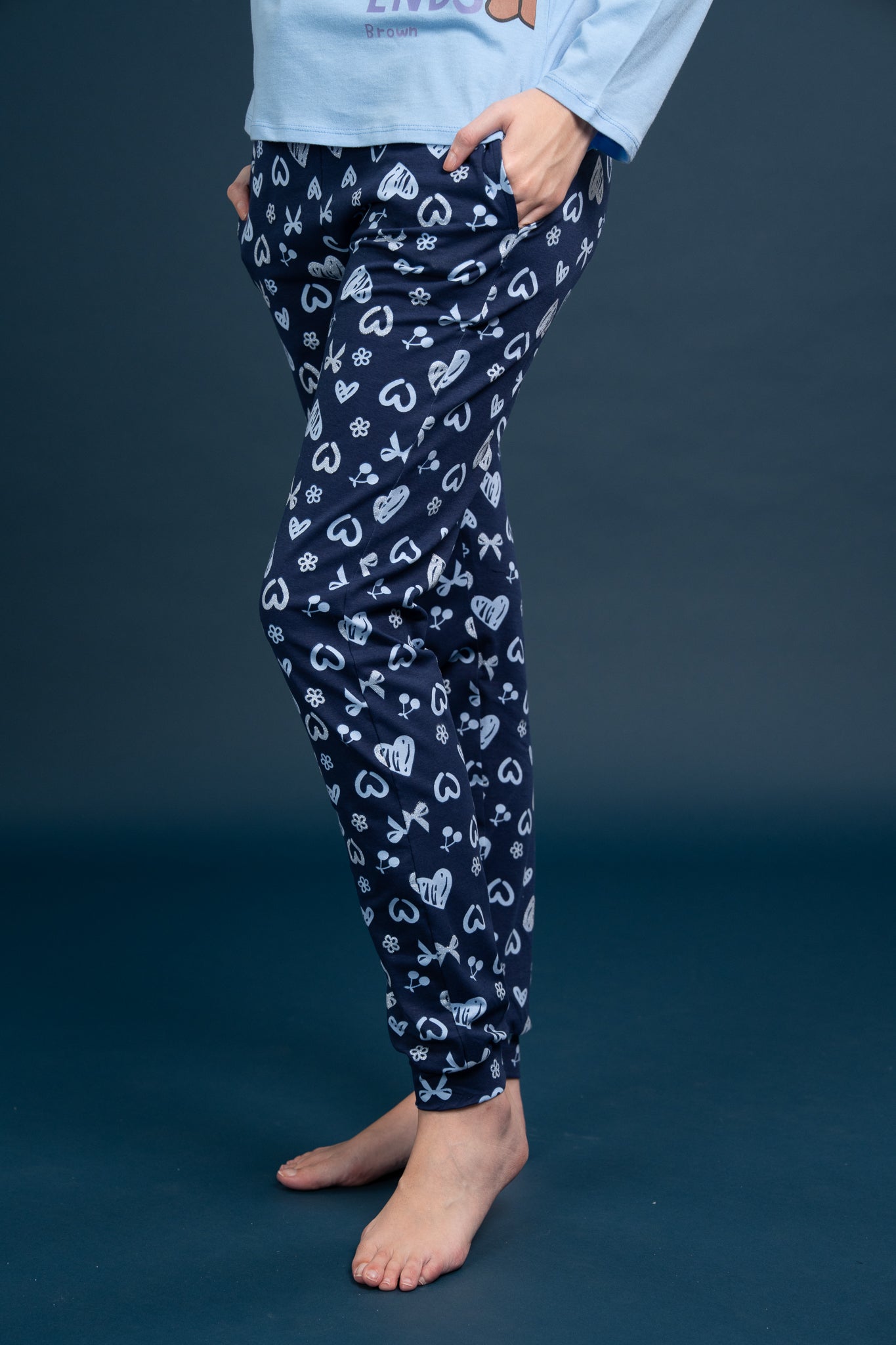 Pijama Clasica Brown Manga larga y pantalon