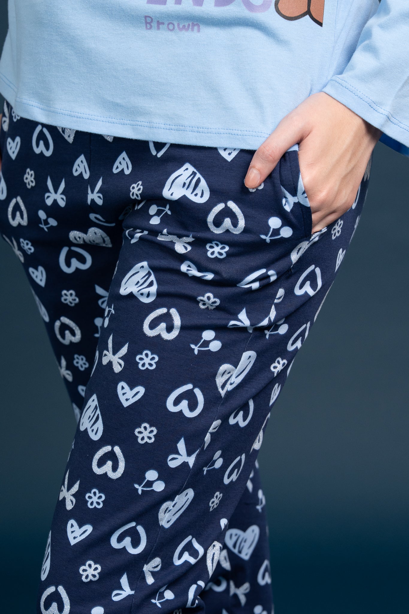 Pijama Clasica Brown Manga larga y pantalon