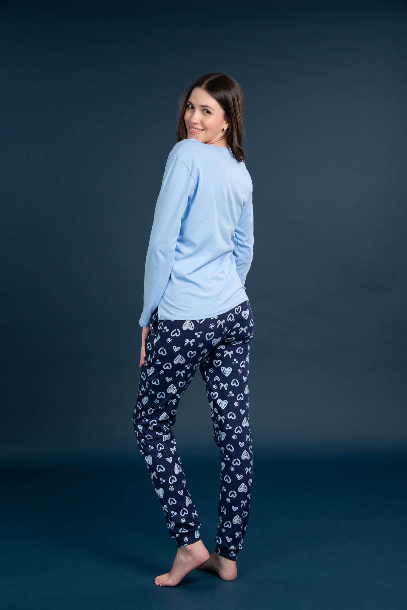 Pijama Clasica Brown Manga larga y pantalon