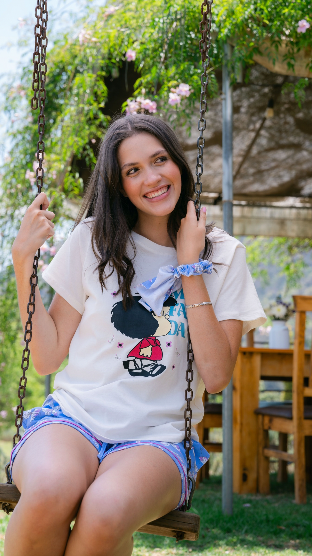 1.4 - Pijama Clásica Mafalda Mariposas short