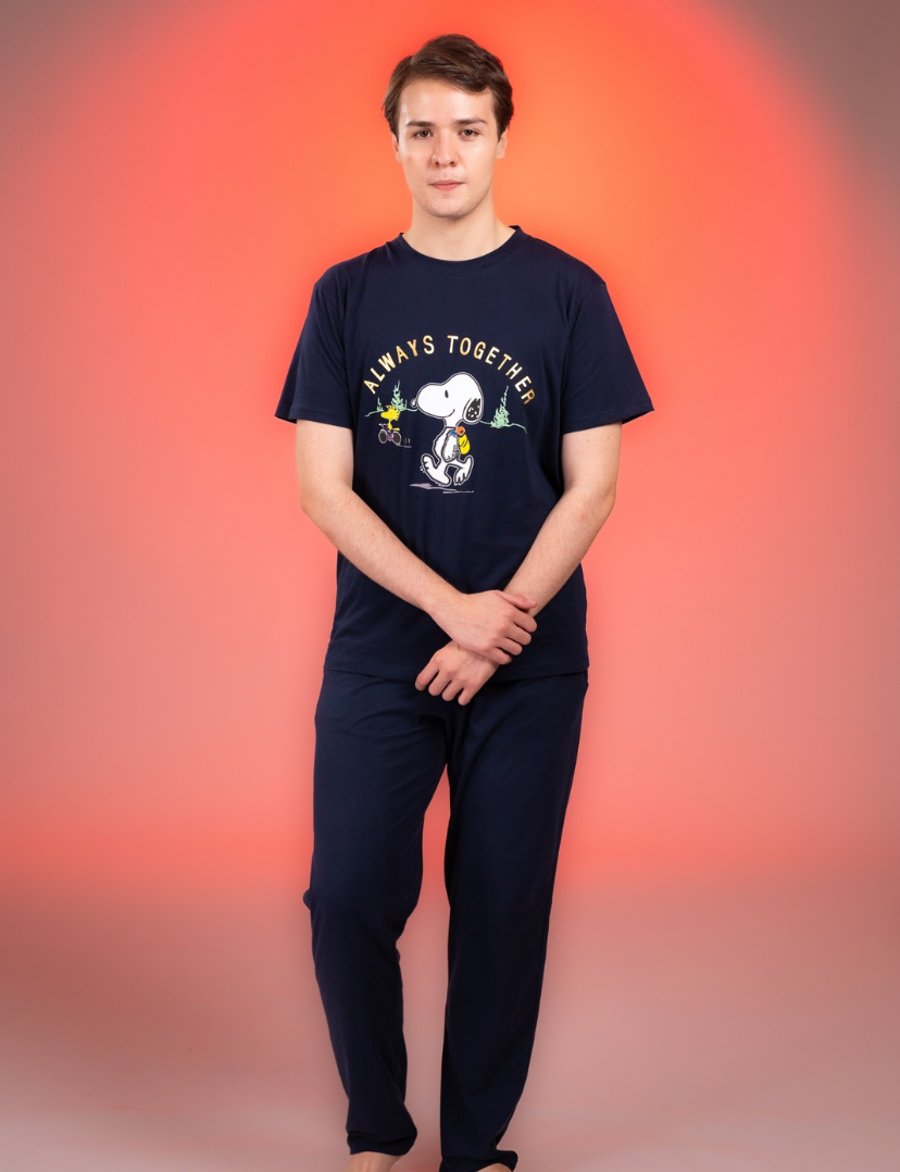 Pijama Always together hombre Manga corta y pantalon