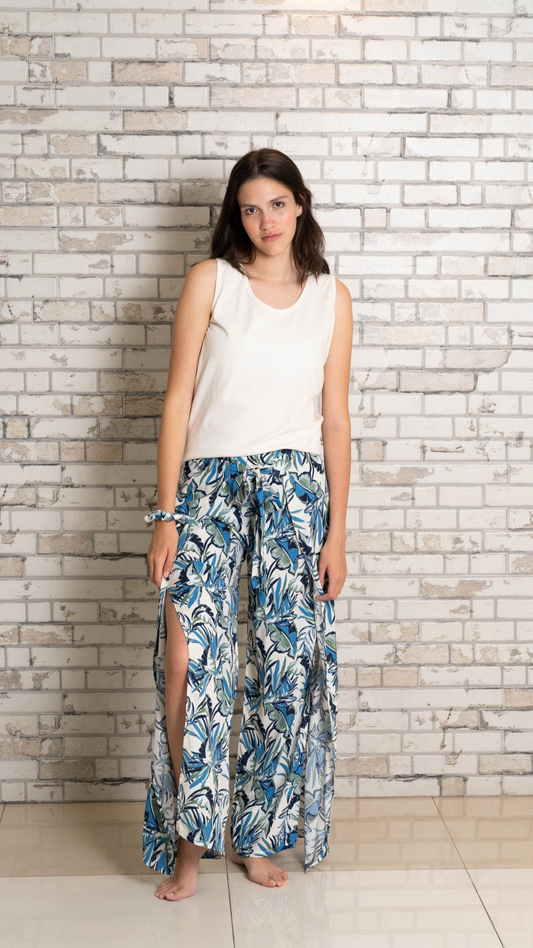 Pijama Clásica Zafiro 2 piezas , blusa  manga corta  , y pantalón con bolsas  