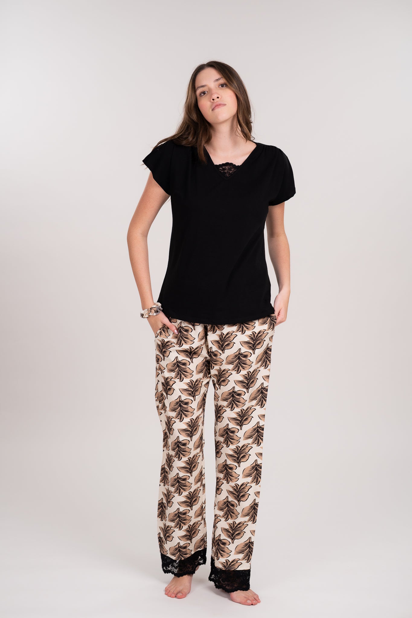 Pijama Clasica Otoño blusa y pantalón