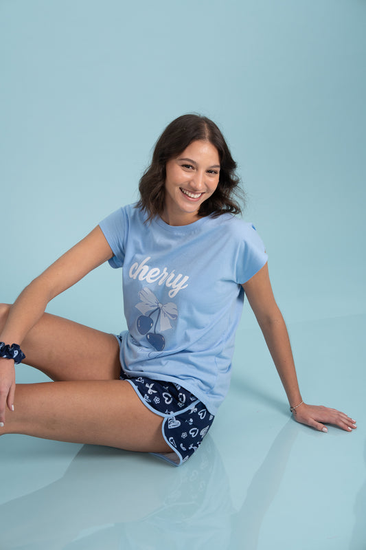 Pijama Clasica Sweet & Cherry Manga corta y Short