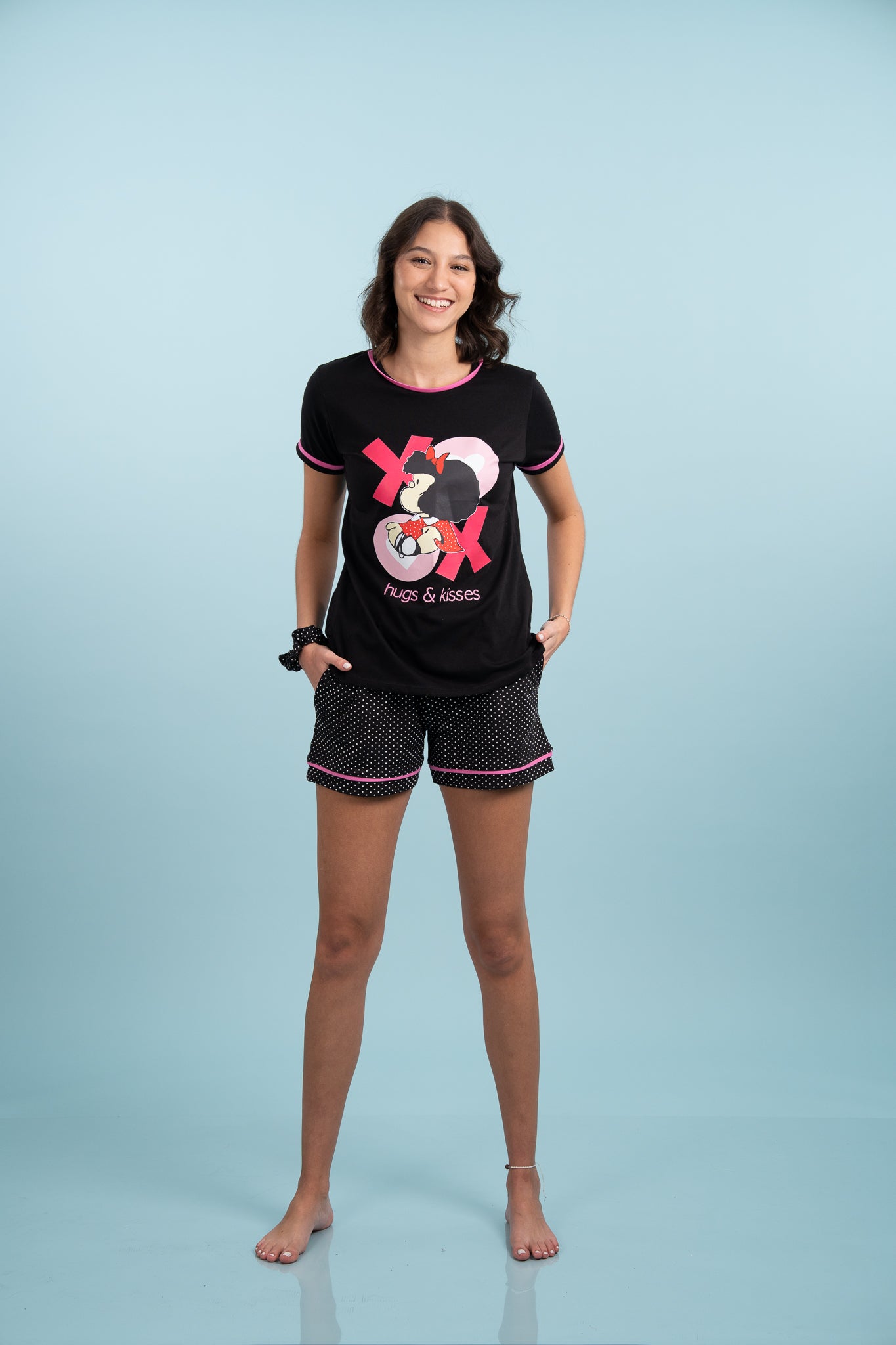 Pijama Clasica Mafalda XOXO Manga corta y Short