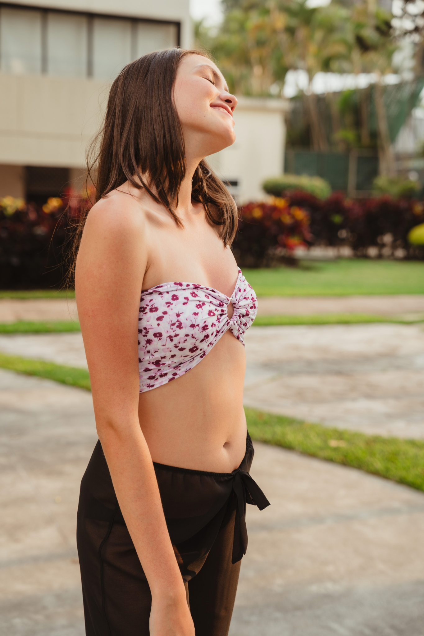 Set Alisson 2 piezas , Top print   , y pantalón  con bolsas 