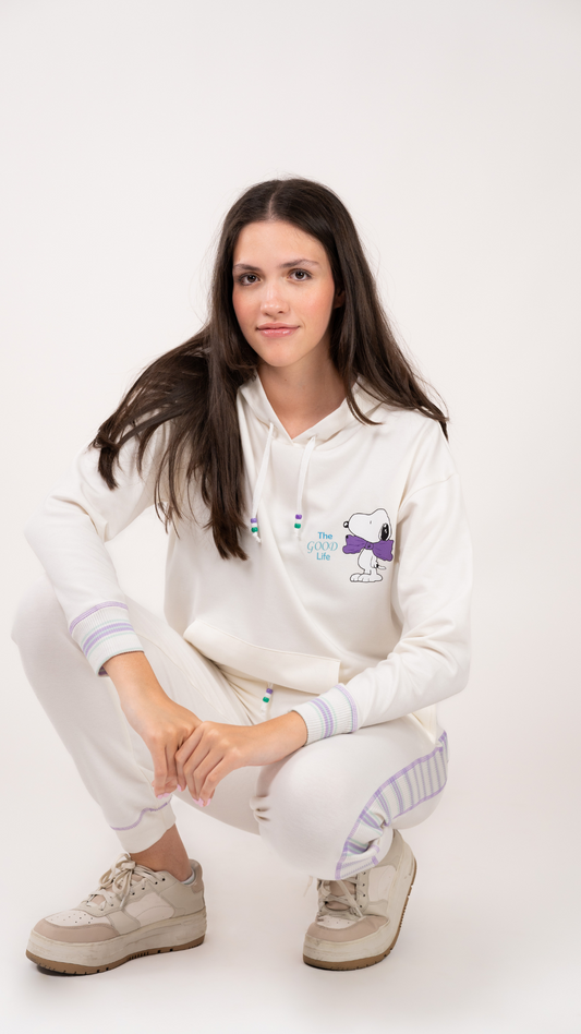 Set Riboon snoopy de sudadera y Pantalon con bolsas,

Elaborado en Algodon spandex, 